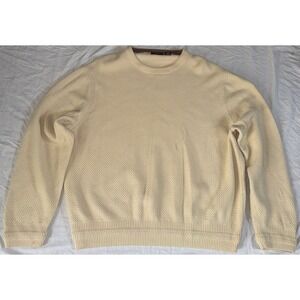 Vintage Preppy Classy Old Money Golf SaddleBred Sweater Beige Cotton Size 2XL